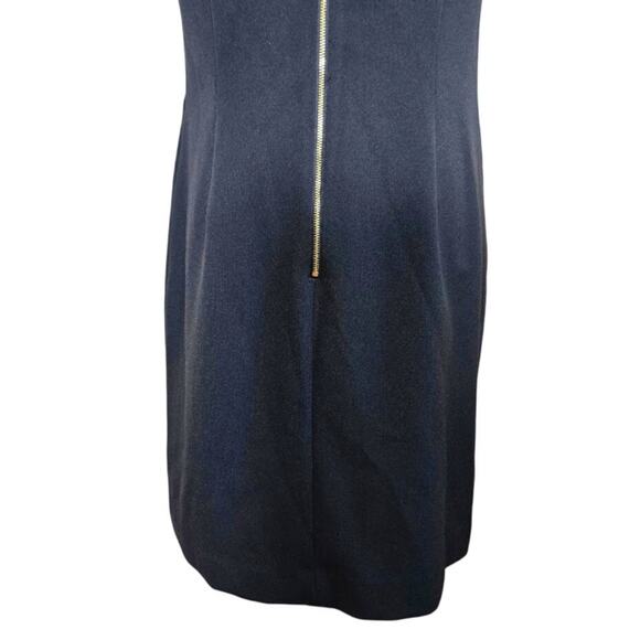 Vince Camuto Navy Blue Cap Sleeve Sheath Dress with Front Zipper Size 8‎ - Picture 4 of 5